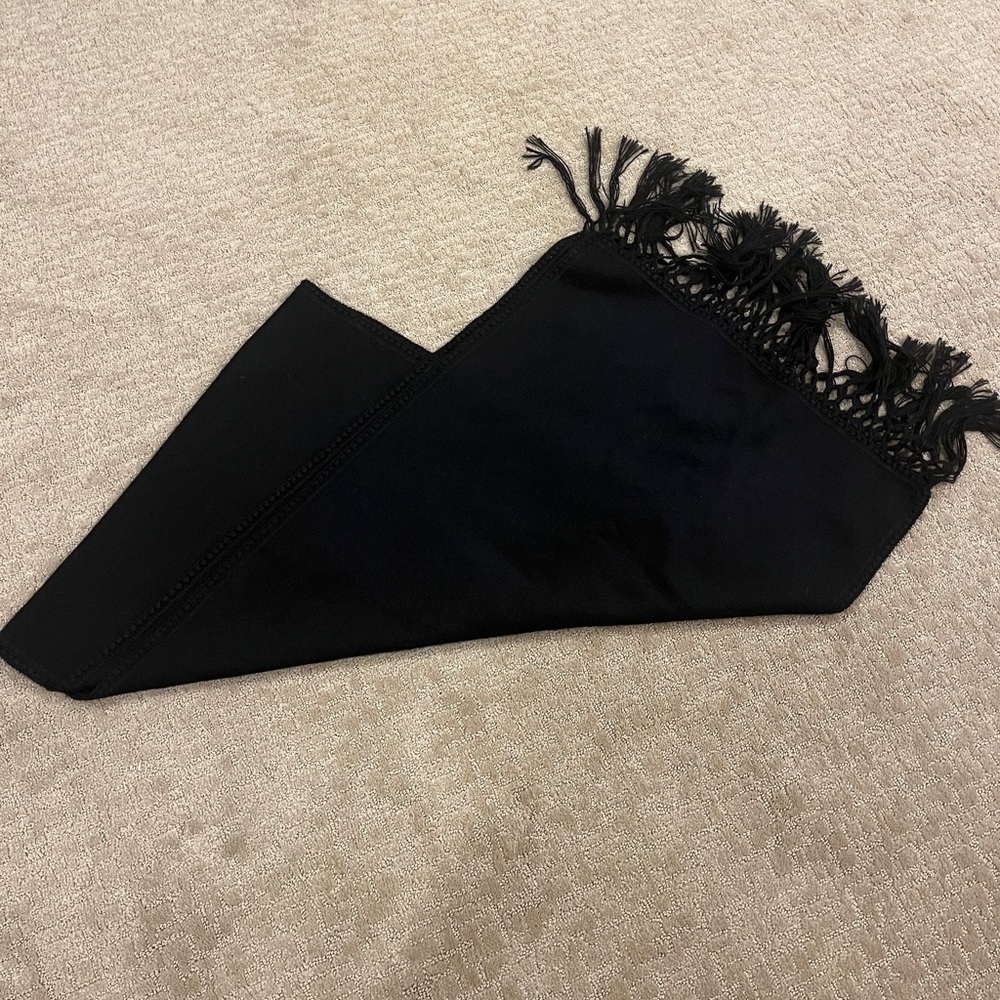 Black Alpaca Scarf Made in Peru
